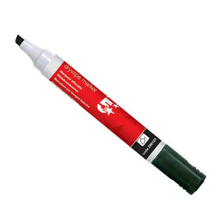 6 Coloured 5 Star Drywipe Markers