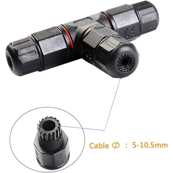 3 Way IP68 Waterproof Connector