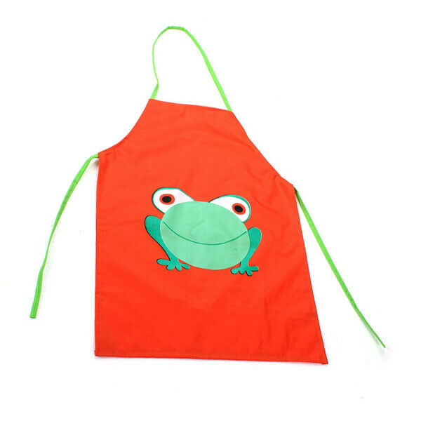Orange Children's Waterproof Cartoon Frog Apron