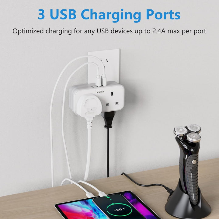 Mscien UK To AUS Plug Socket