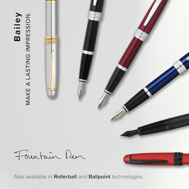 Red Cross Bailey Matte Medium Nib Fountain Pen