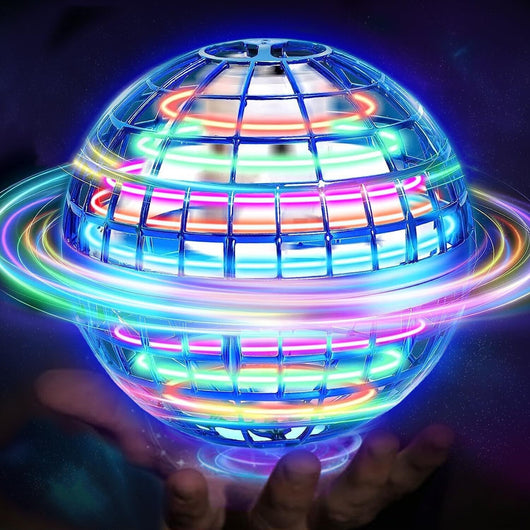 Blue LED Spinning Flying UFO Orb Ball