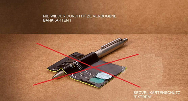 Black Leather Secvel 4 Card RFID Safety Case