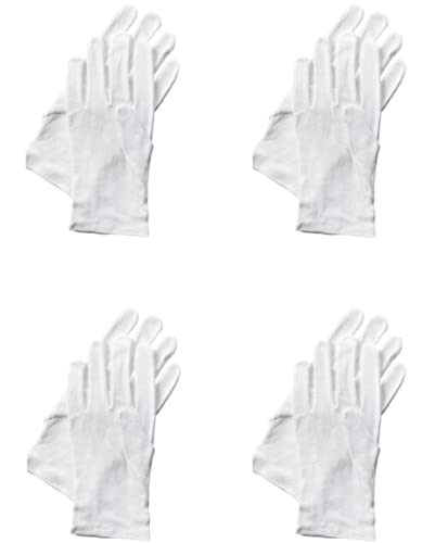 8 White Cotton Gloves