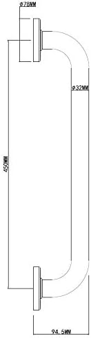 Evacare Black 450mm Grab Rail