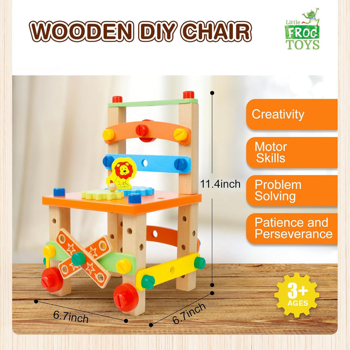 Childrens Wooden DIY 45pc Construction Building Toy Set | Seller Vision