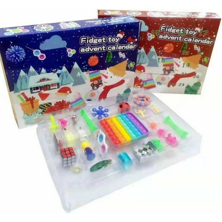 Blue Kids Christmas Advent Calendar