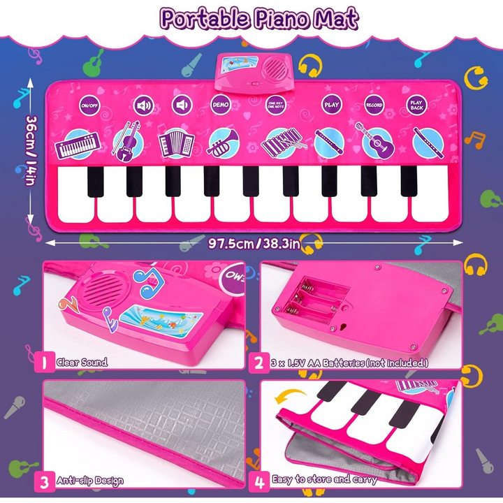 Giant Pink Piano Play Mat