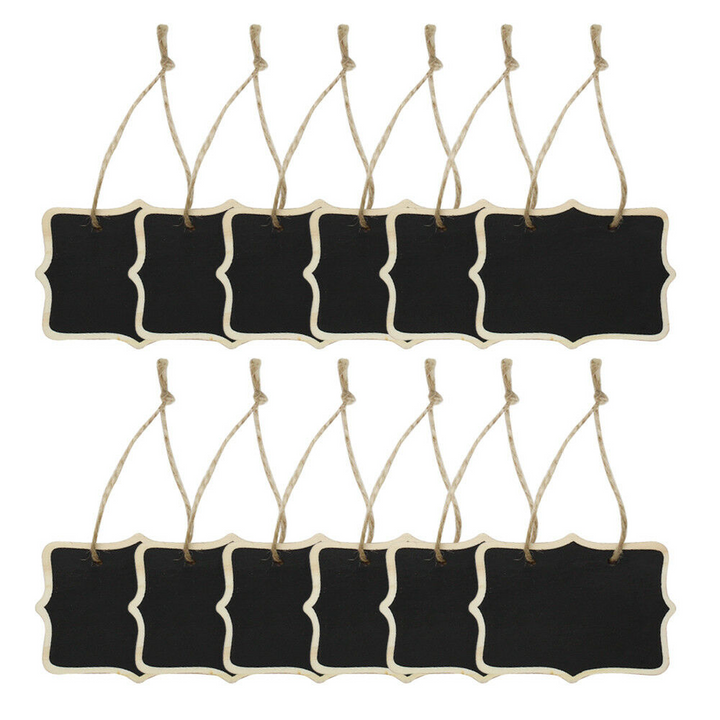 12 Mini Rectangle Chalkboard Signs