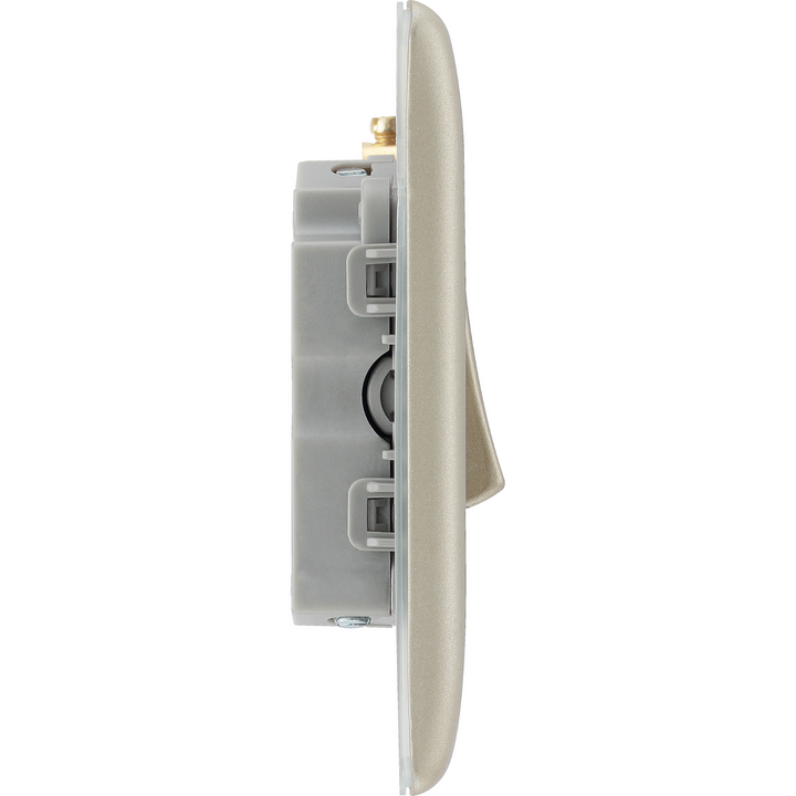 BG Electrical Pearl Nickel Triple Light Switch