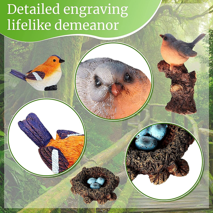 Robin Garden Ornament Set