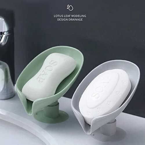 2x Suction Cup Soap Holder Dishes