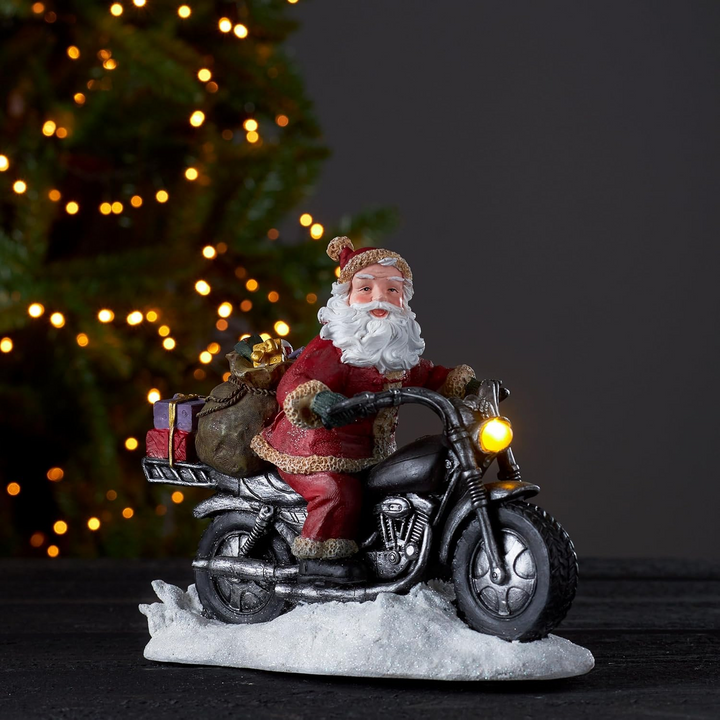 Santa Motorbike LED Christmas Decoration