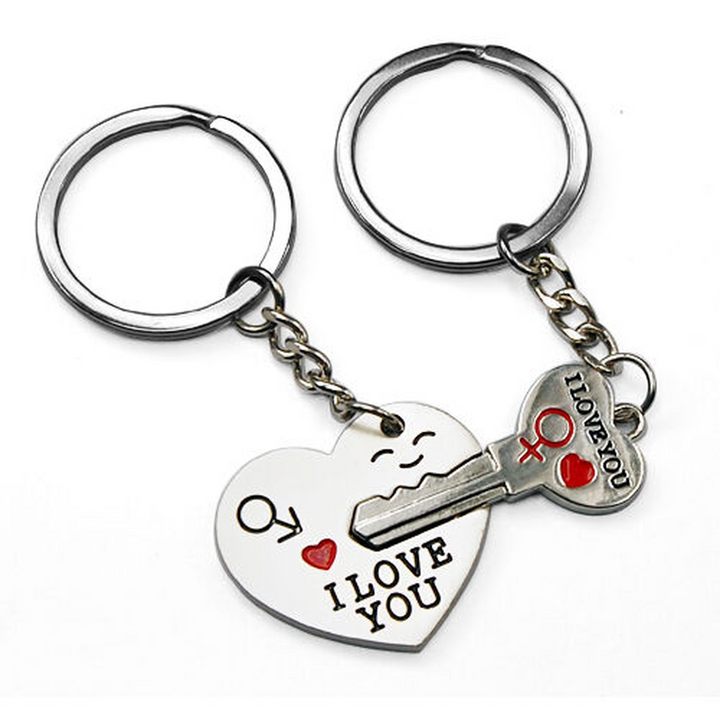"I Love You" Couple Key Chain Set