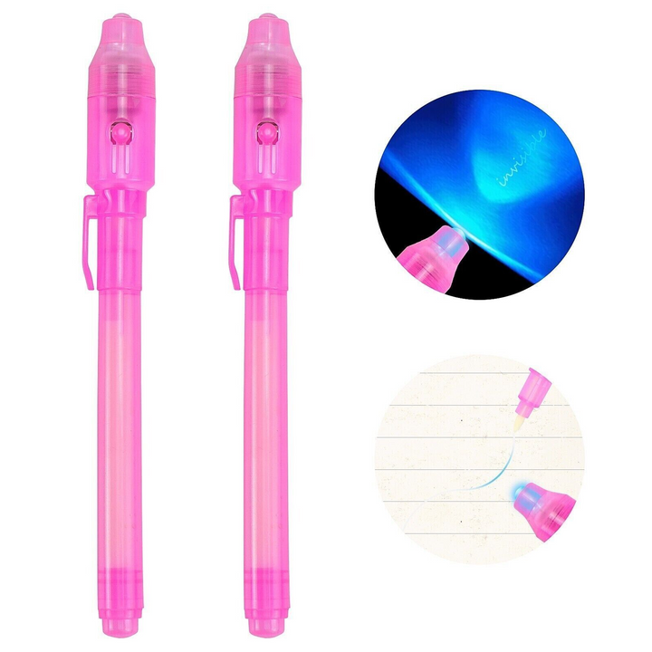 2 Pink UV Security Maker Pens