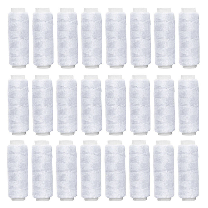 24 White Sewing Thread Spools