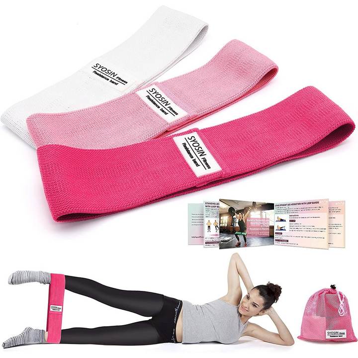 3 Pink Exercise Resistance Bands