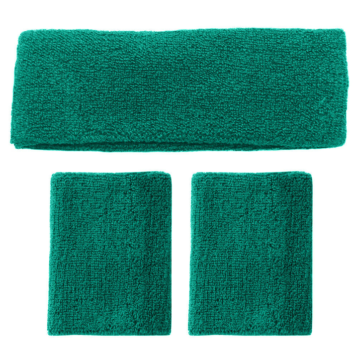 Sports Sweat Band Wristband & Headband Set