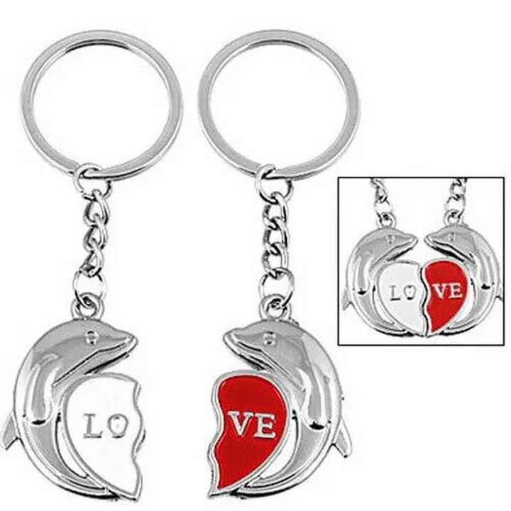 Magnetic Dolphin Love Keyring