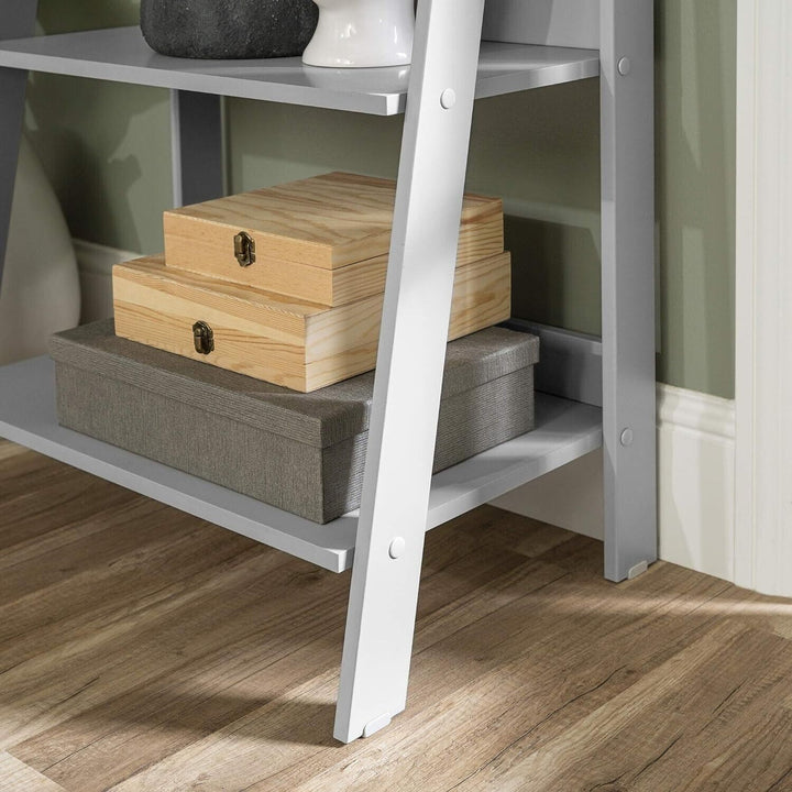 Grey Ladder Book Shelf Unit