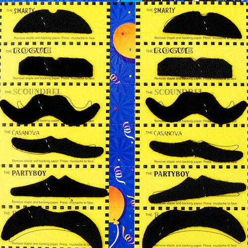 12 Self Adhesive Fake Moustaches