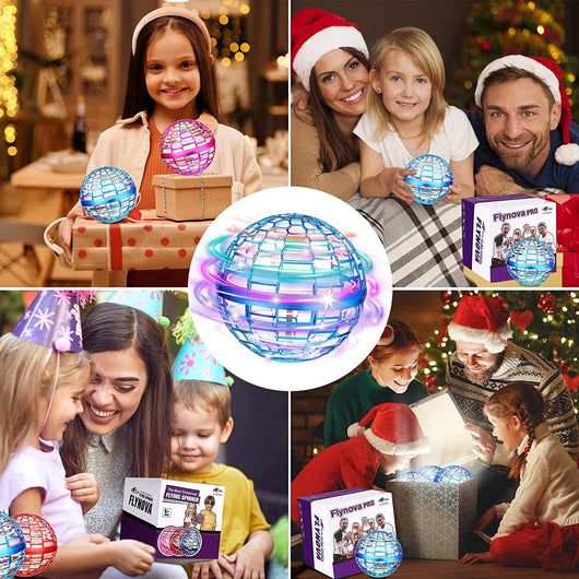 Blue LED Spinning Flying UFO Orb Ball