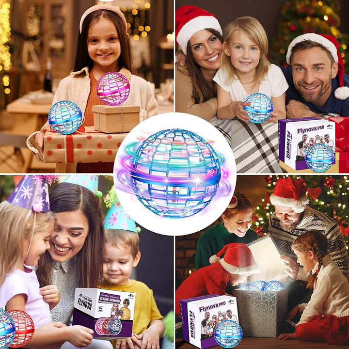 Blue LED Spinning Flying UFO Orb Ball