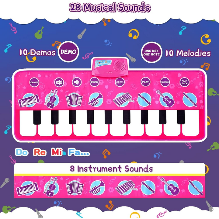 Giant Pink Piano Play Mat