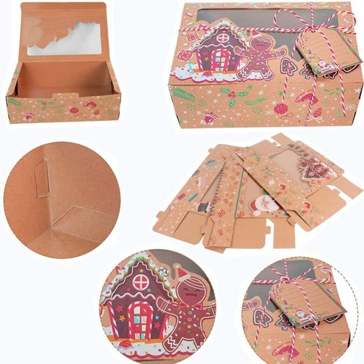 12 Christmas Cookie Cardboard Box Set