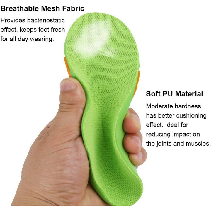Green Kids Orthotic Arch Support Shoe Insole