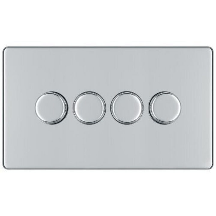 BG Electrical Chrome Quadruple Dimmer Switch