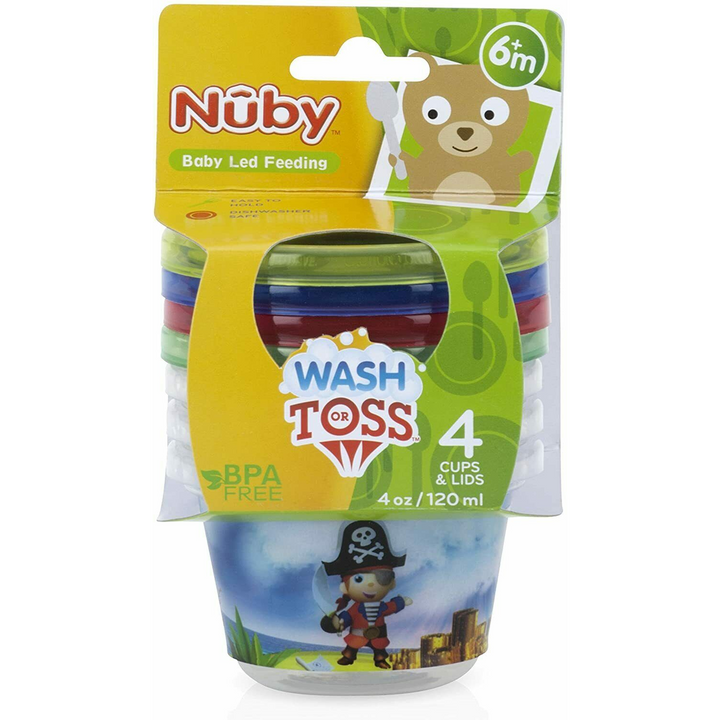 4 Nuby Feeding Bowls & Lids