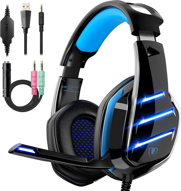 Beexcellent Blue & Black Gaming Headset