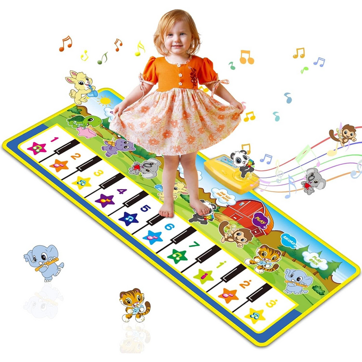 Giant Piano Play Mat Animal & Numbers