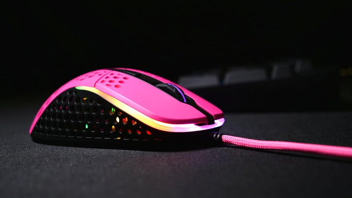 Cherry Pink XTRFY M4 RGB Wired Computer Mouse