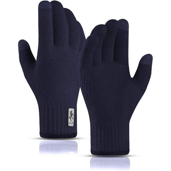 Adult Blue Thermal Knitted Gloves
