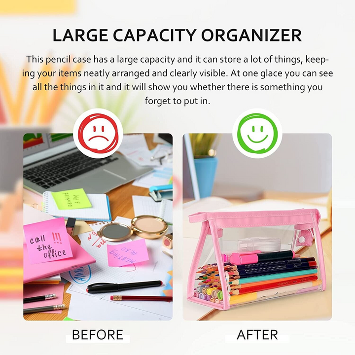 2 Clear Pencil Cases