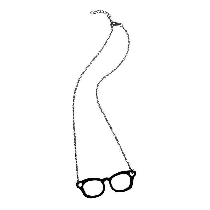 Retro Geek Glasses Chain Necklace