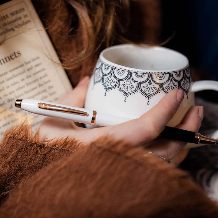 Cross Century II Pearlescent White & Rose Gold Fountain Pen