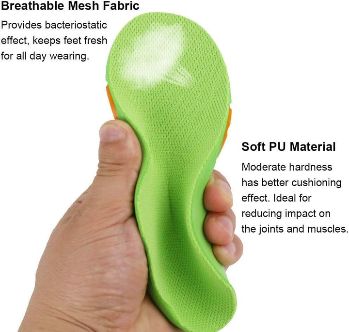 Green Kids Orthotic Arch Support Shoe Insole
