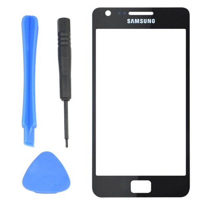 Samsumg Galaxy S2 Black Outer Glass Screen Replacement