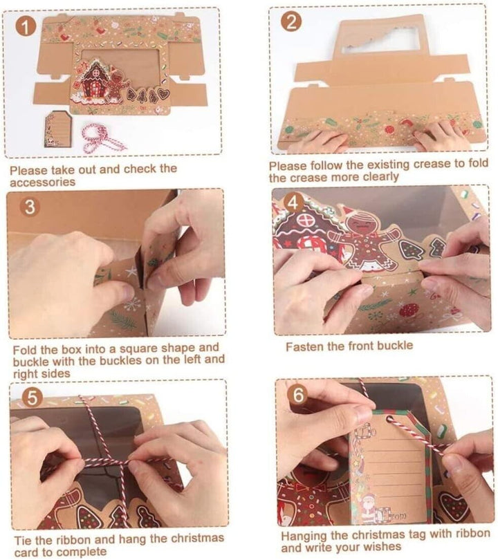 12 Christmas Cookie Cardboard Box Set