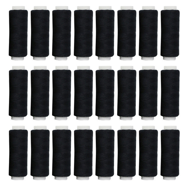 24 Black Sewing Thread Spools