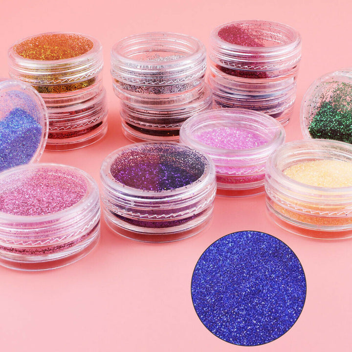 24 Chunky Coloured Glitter Pots