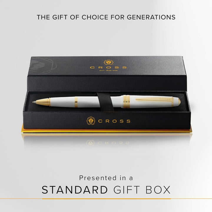 Cross White & Gold Rolling Ball Pen