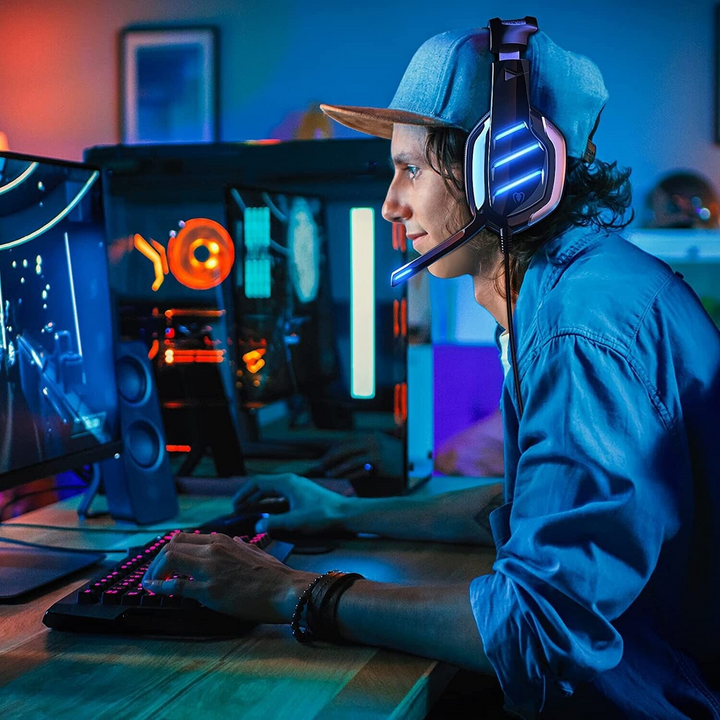 Beexcellent Blue & Black Gaming Headset