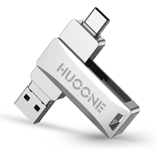 Silver 64GB USB 3.0 & Type C Memory Stick
