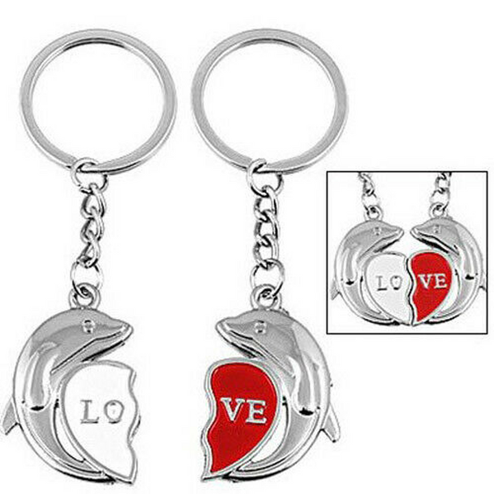 Magnetic Dolphin Love Keyring