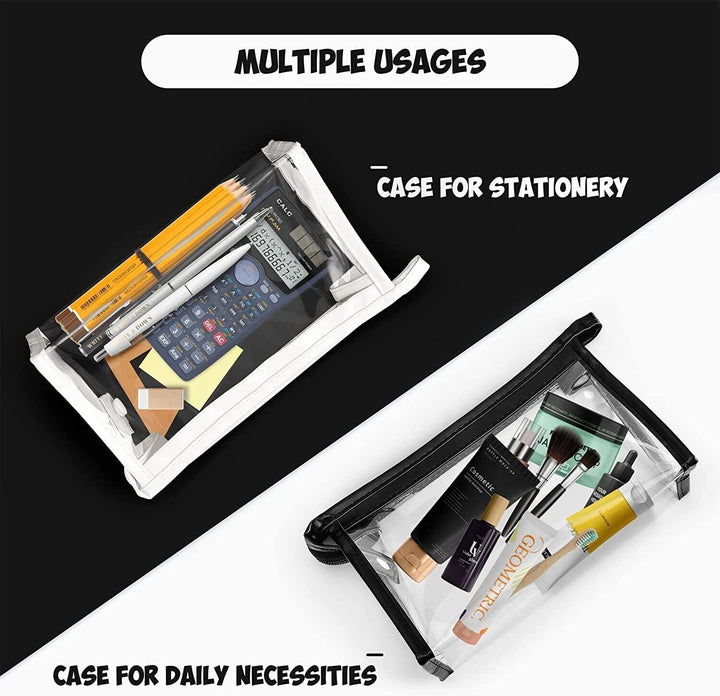 2 Clear Pencil Cases