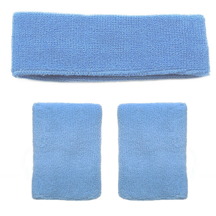 Sports Sweat Band Wristband & Headband Set